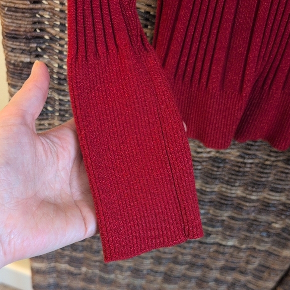 Sophisticated Sweater Bundle x2 Cableknit Metallic Classy Holiday New Year's Eve - Picture 5 of 12